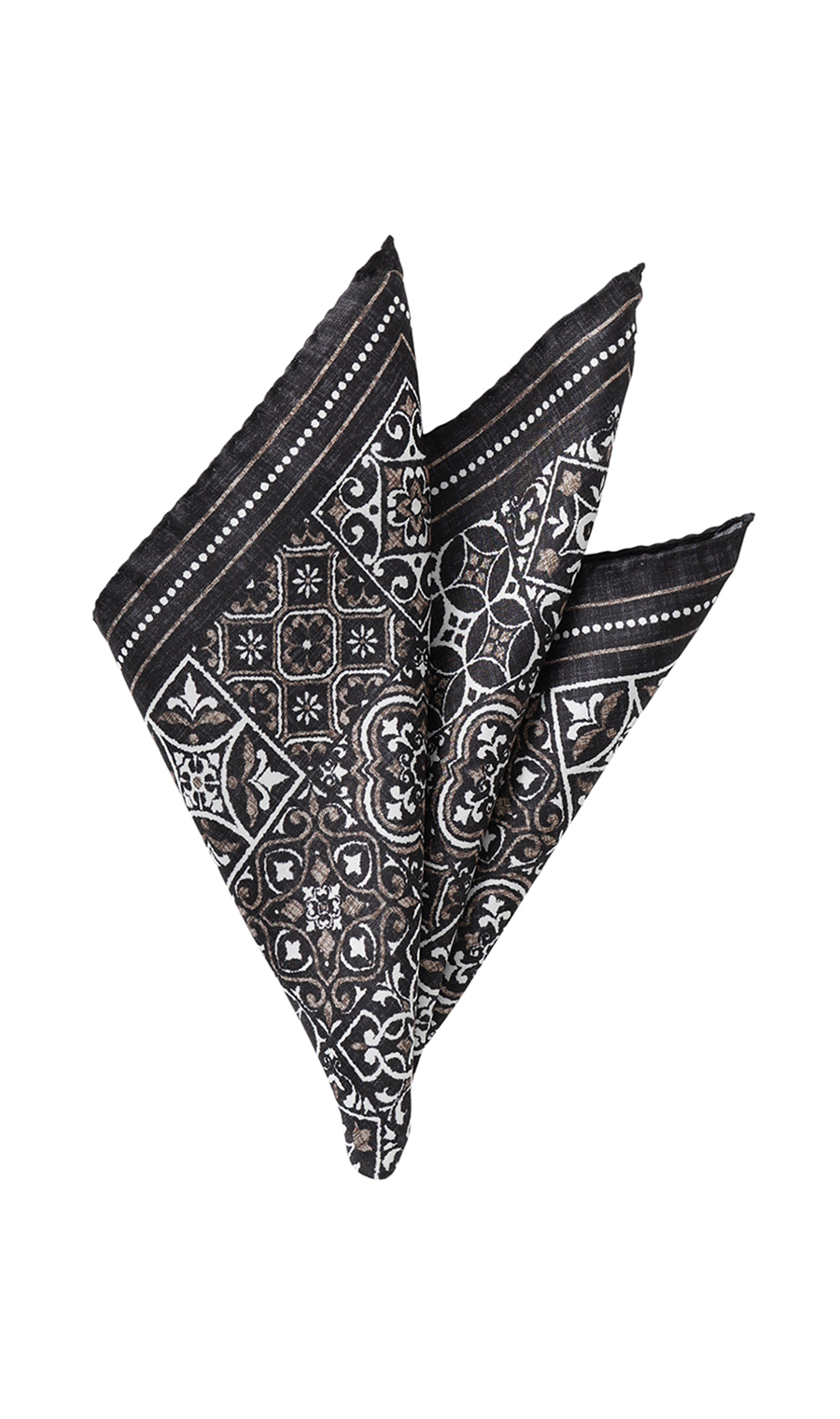 ■ポケットチーフ【MOLINELLI】【MADE IN ITALY】 チャコール 8