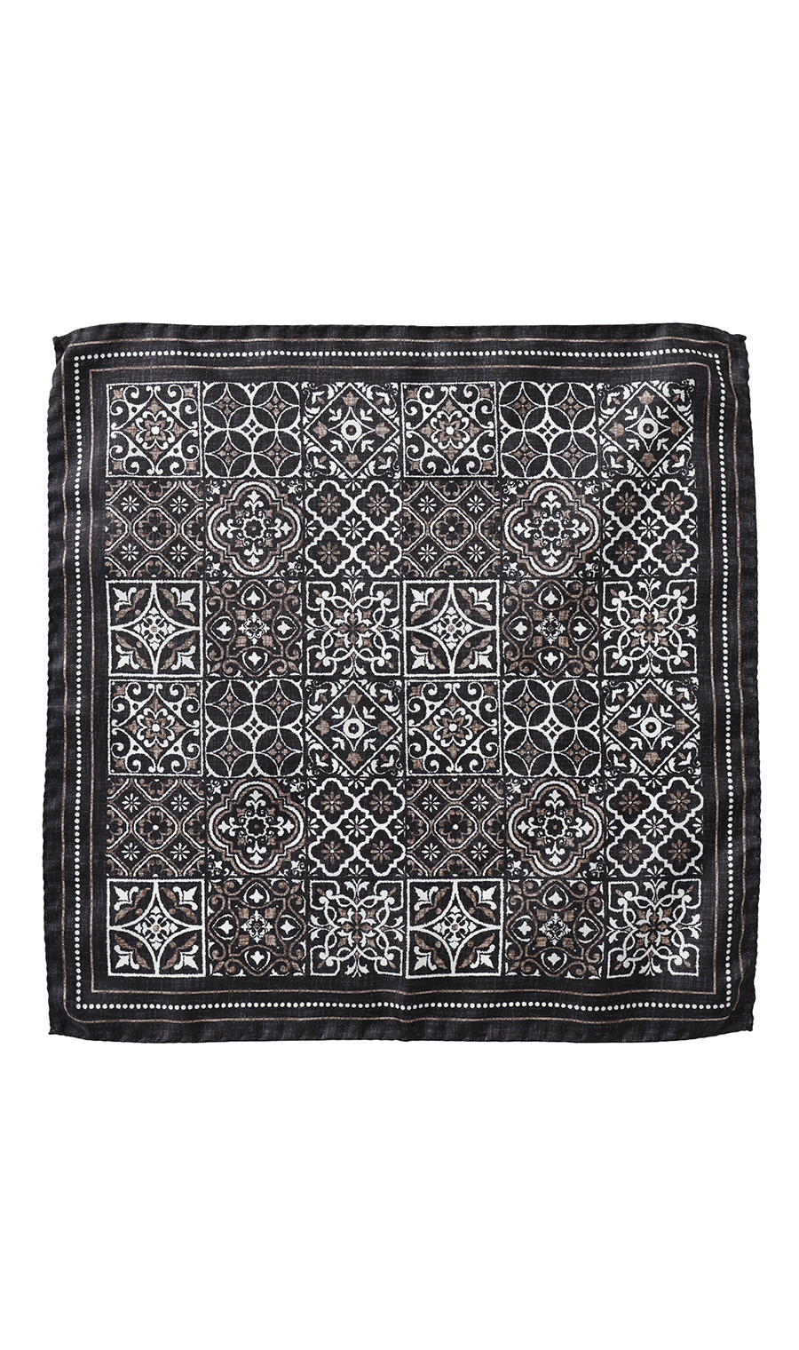 ■ポケットチーフ【MOLINELLI】【MADE IN ITALY】 チャコール 8