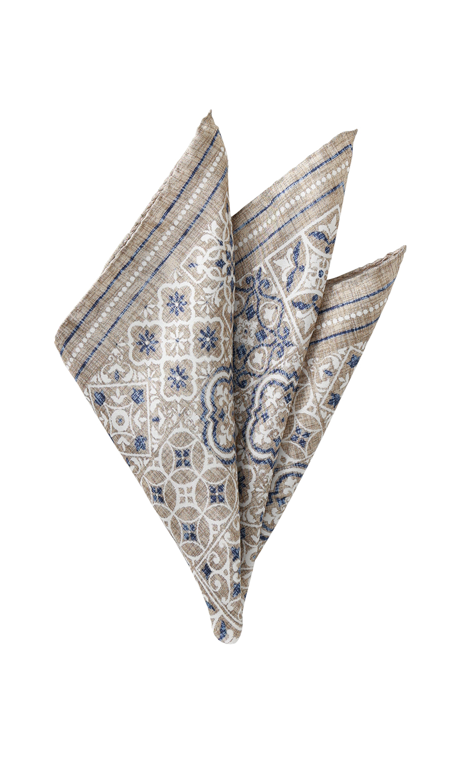 ■ポケットチーフ【MOLINELLI】【MADE IN ITALY】 ベージュ 8