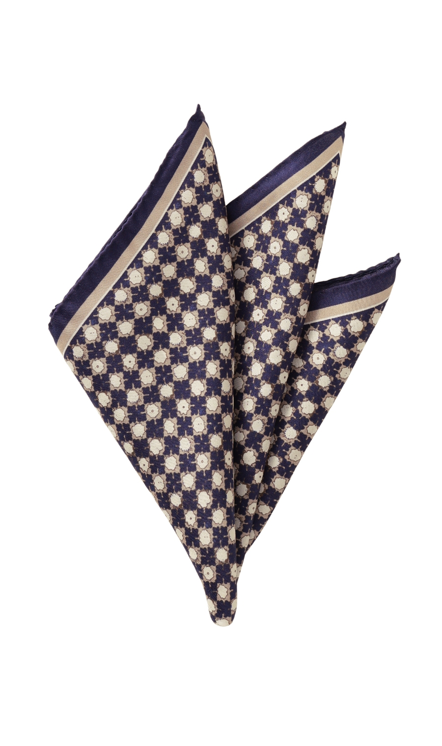 ■ポケットチーフ【MOLINELLI】【MADE IN ITALY】 ネイビー 4