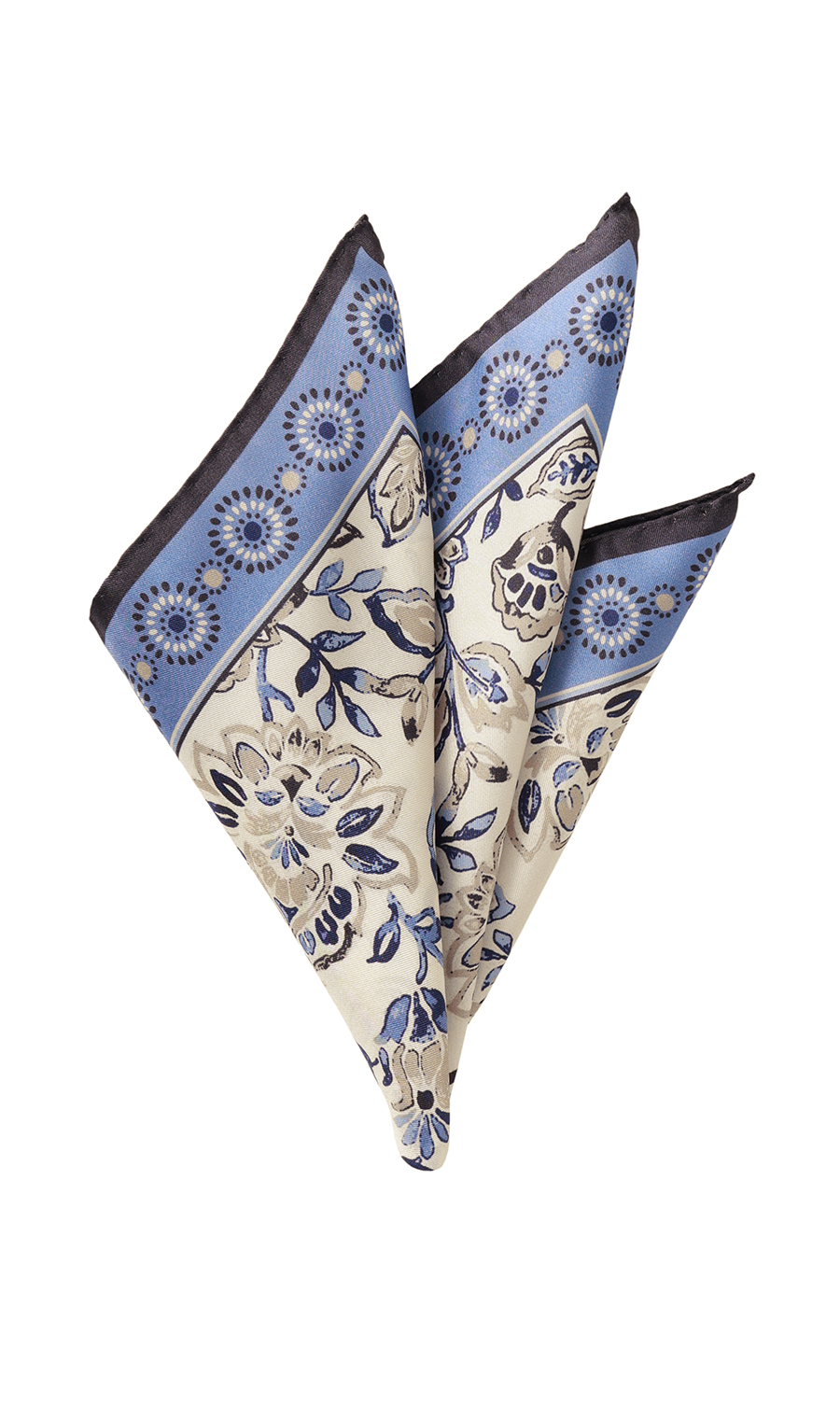 ■ポケットチーフ【MOLINELLI】【MADE IN ITALY】 ブルー 8