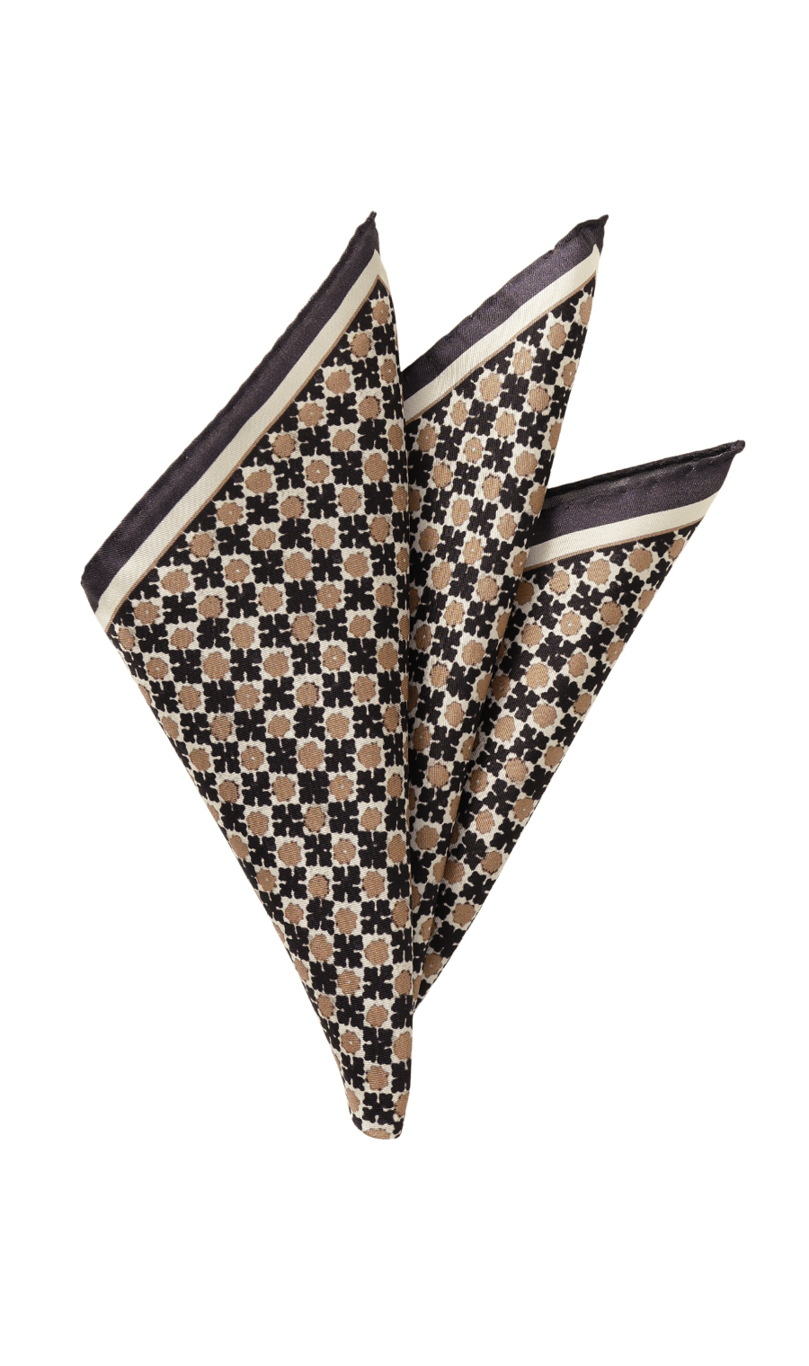 ■ポケットチーフ【MOLINELLI】【MADE IN ITALY】 ブラウン 4