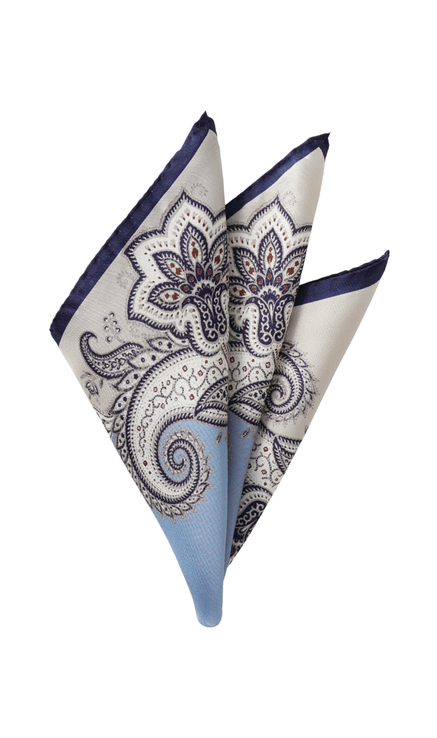 ■ポケットチーフ【MOLINELLI】【MADE IN ITALY】 ブルー 6