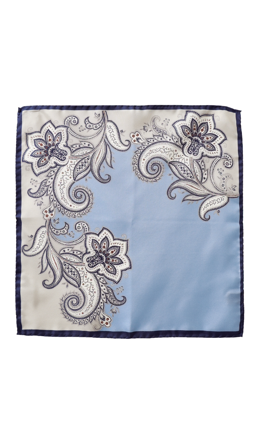 ■ポケットチーフ【MOLINELLI】【MADE IN ITALY】 ブルー 6