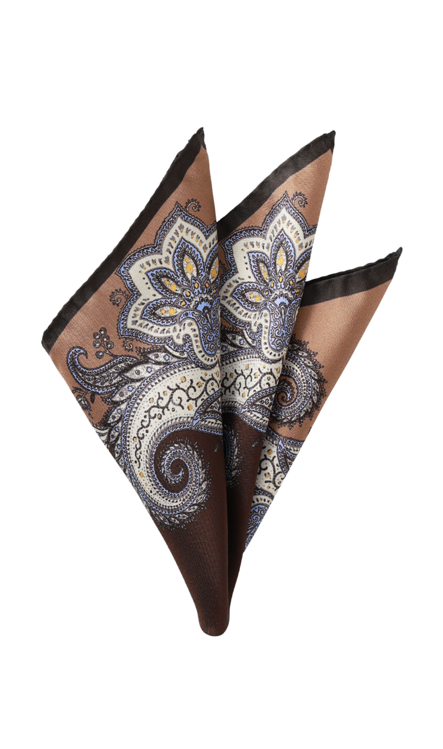 ■ポケットチーフ【MOLINELLI】【MADE IN ITALY】 ブラウン 6