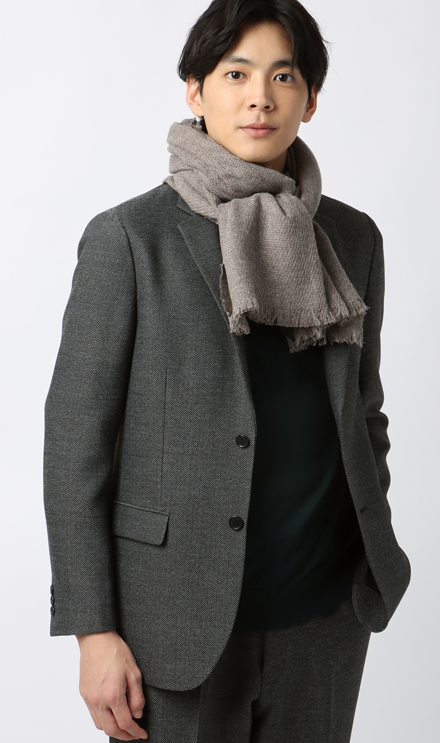 エアリーレーヨンマフラー グレージュ 0