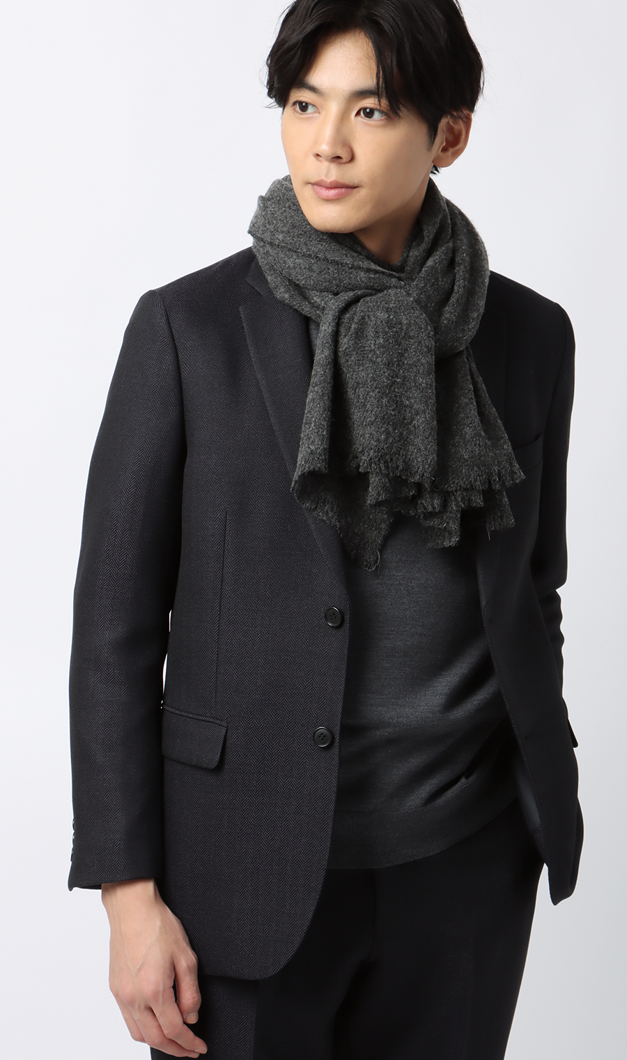 エアリーレーヨンマフラー グレー 0