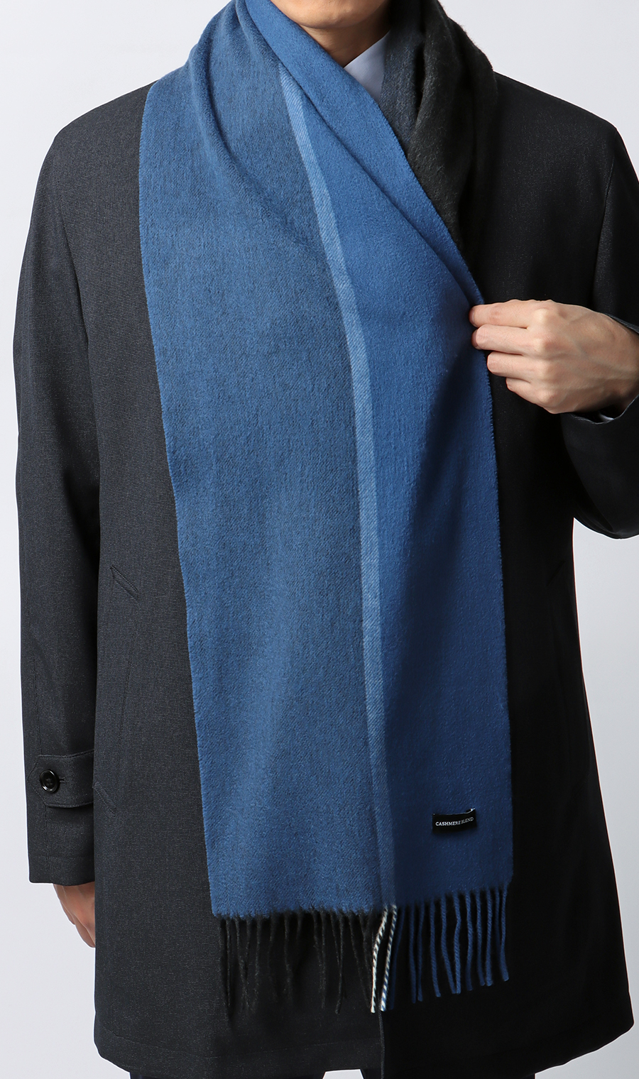 マフラー【カシミヤブレンド】 ブルー 0