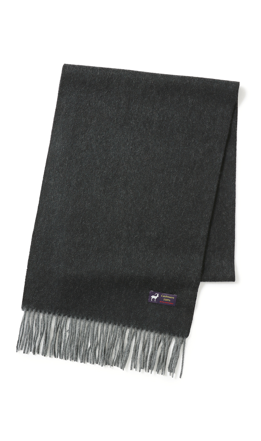 リバーシブルマフラー【カシミヤ100%】 ブラック 0