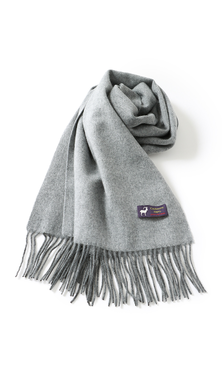 リバーシブルマフラー【カシミヤ100%】 ライトグレー 0