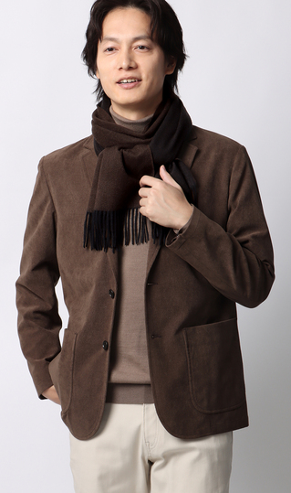 リバーシブルマフラー【カシミヤ100%】