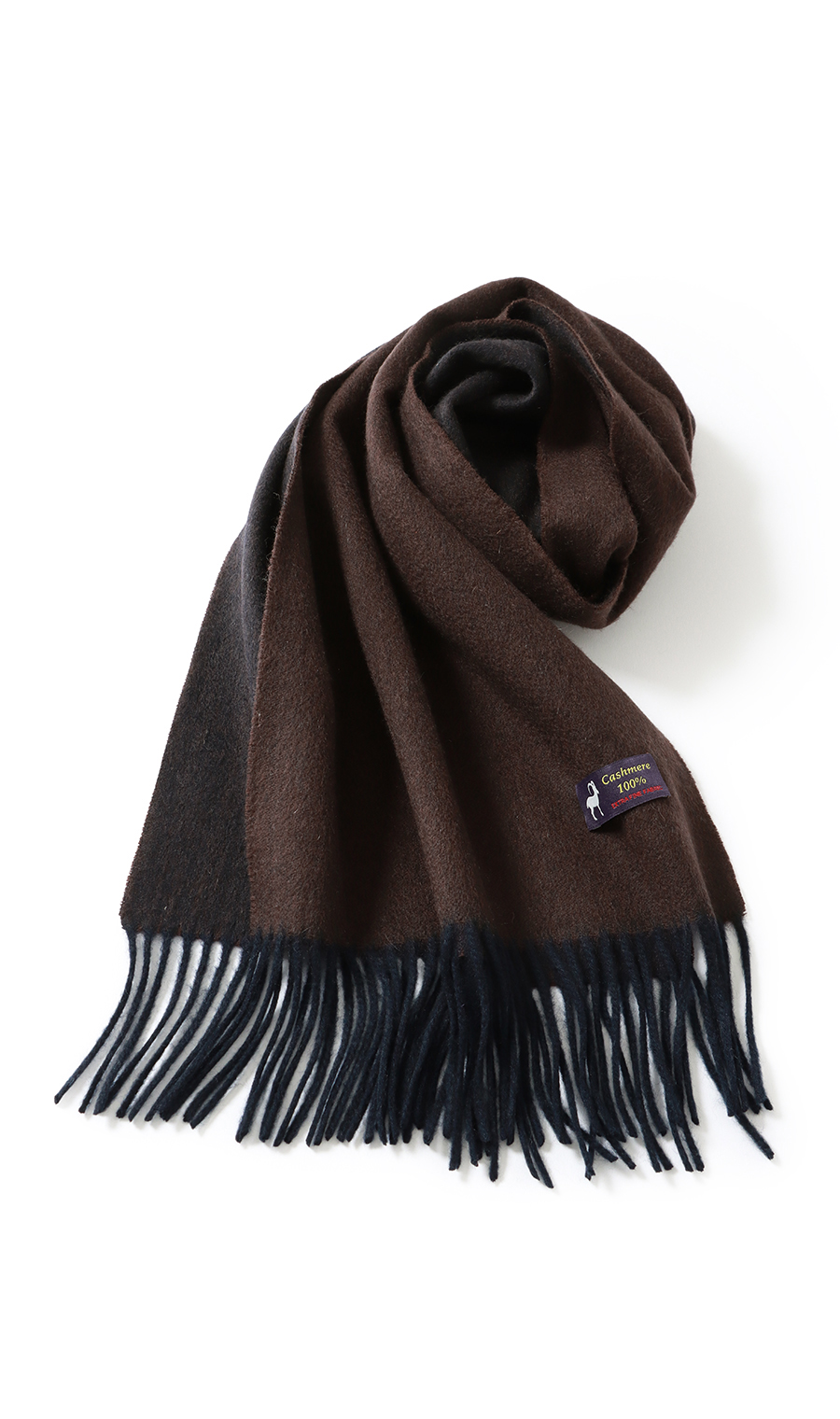 リバーシブルマフラー【カシミヤ100%】 ブラウン 0