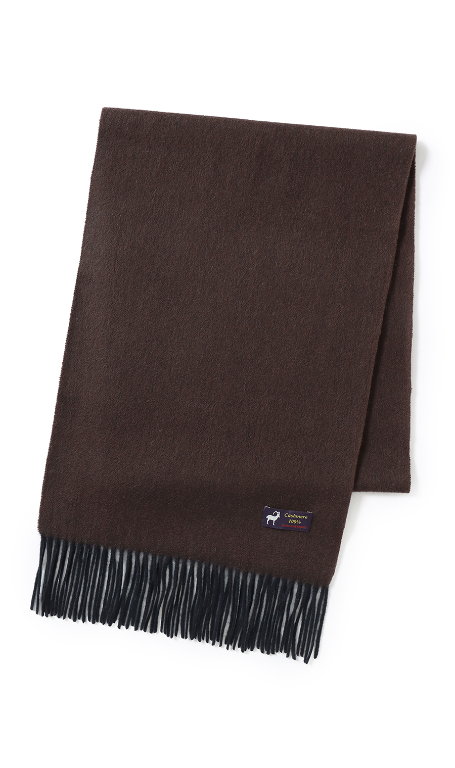 リバーシブルマフラー【カシミヤ100%】 ブラウン 0
