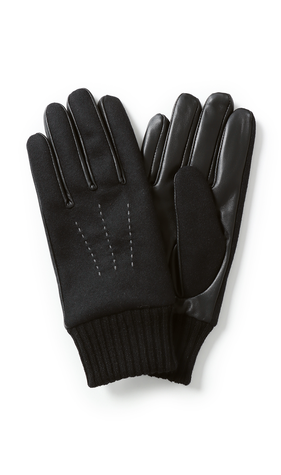 メンズグローブ【尾州フラノ】 ブラック 0