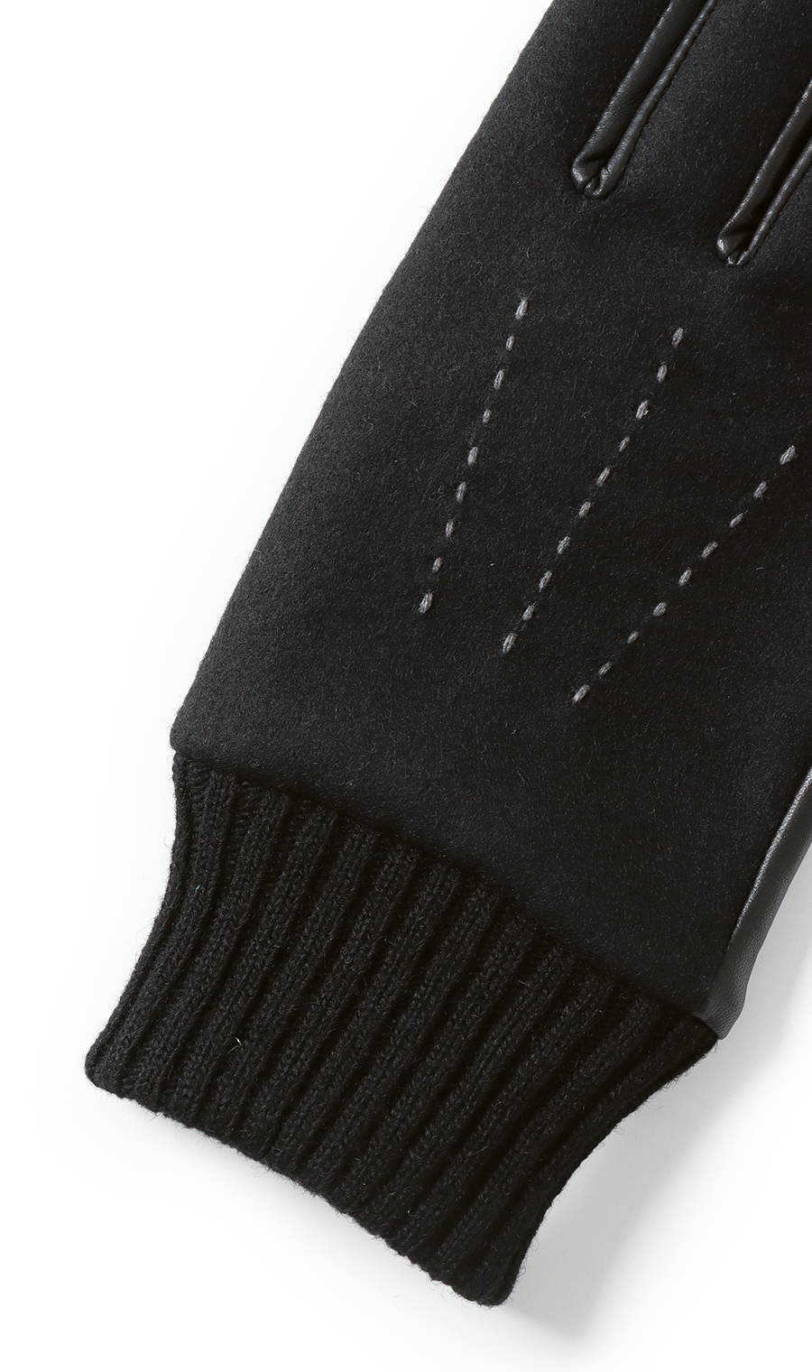 メンズグローブ【尾州フラノ】 ブラック 0