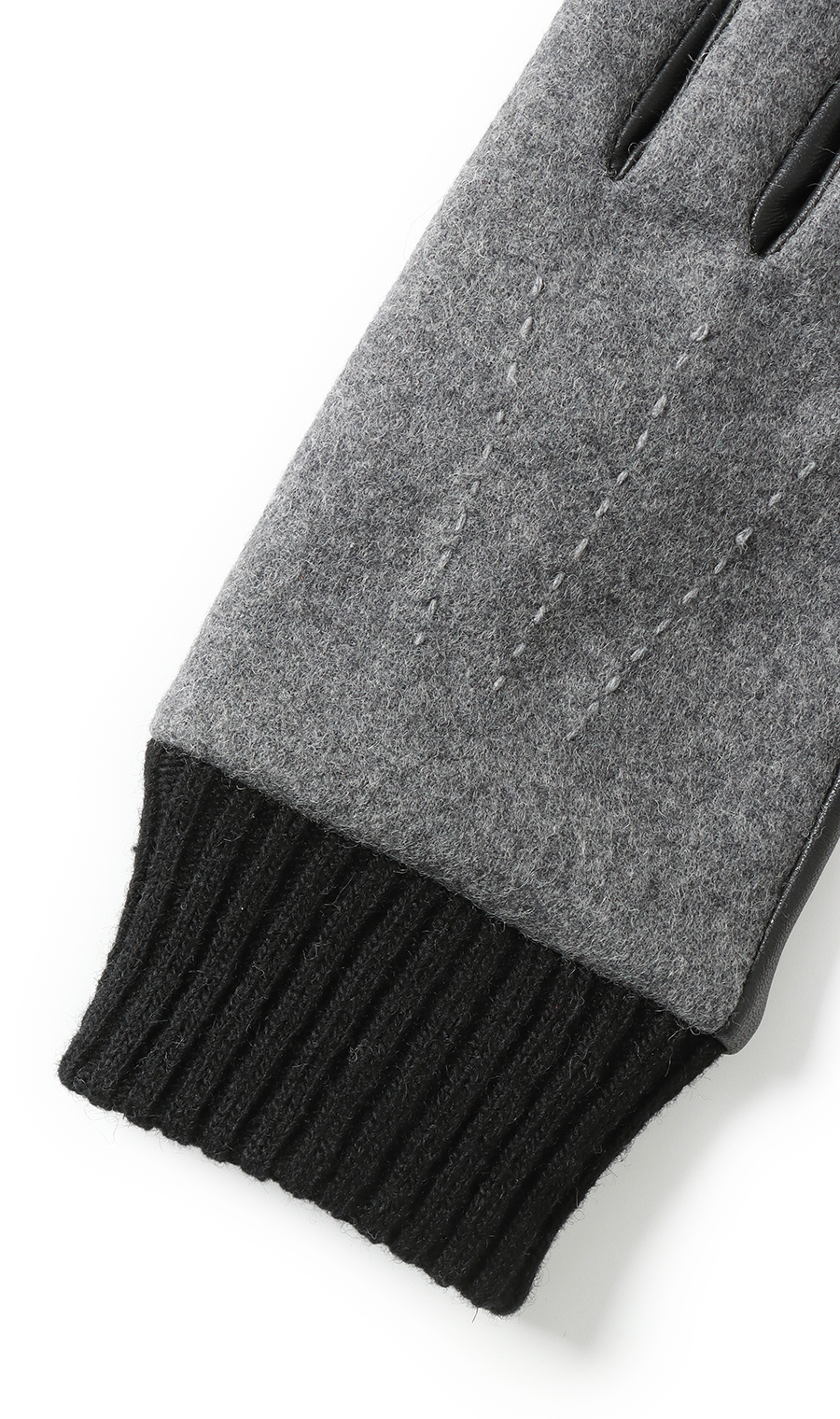 メンズグローブ【尾州フラノ】 グレー 0