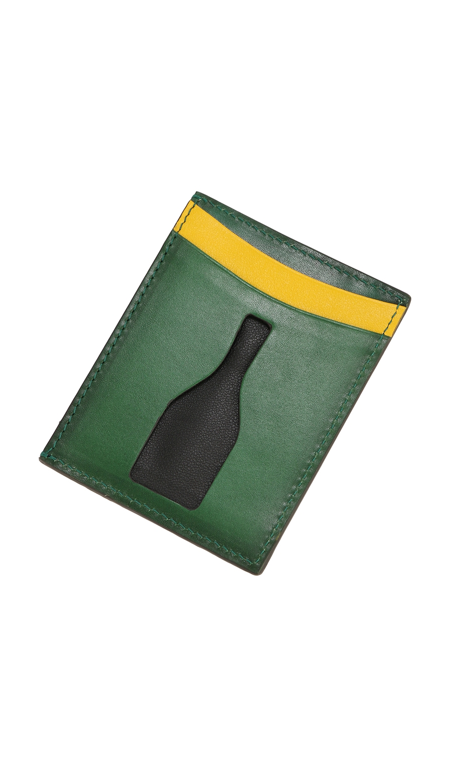 【訳アリ商品】プレミアムカードケース【HANDMADE IN ITALY】 グリーン 0