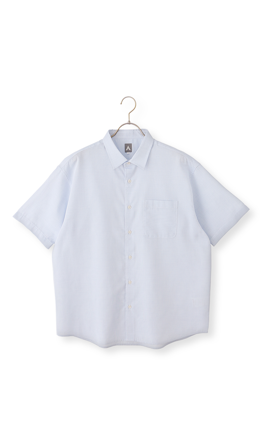 パナマ半袖シャツ サックス M