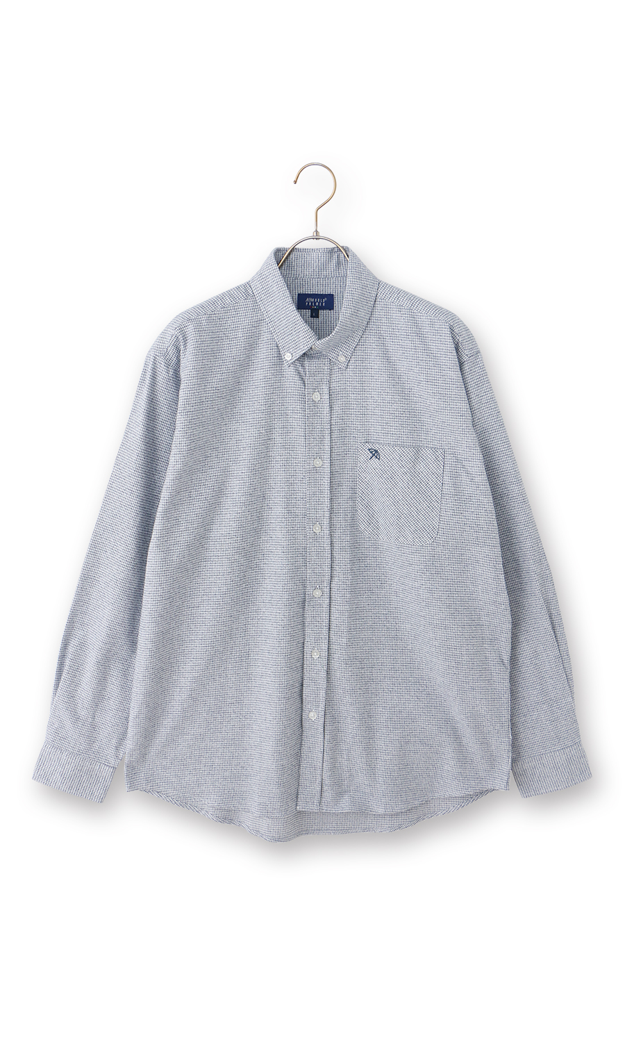 ボタンダウンネルチェックシャツ【Arnold Palmer】【長袖】 ネイビーA M