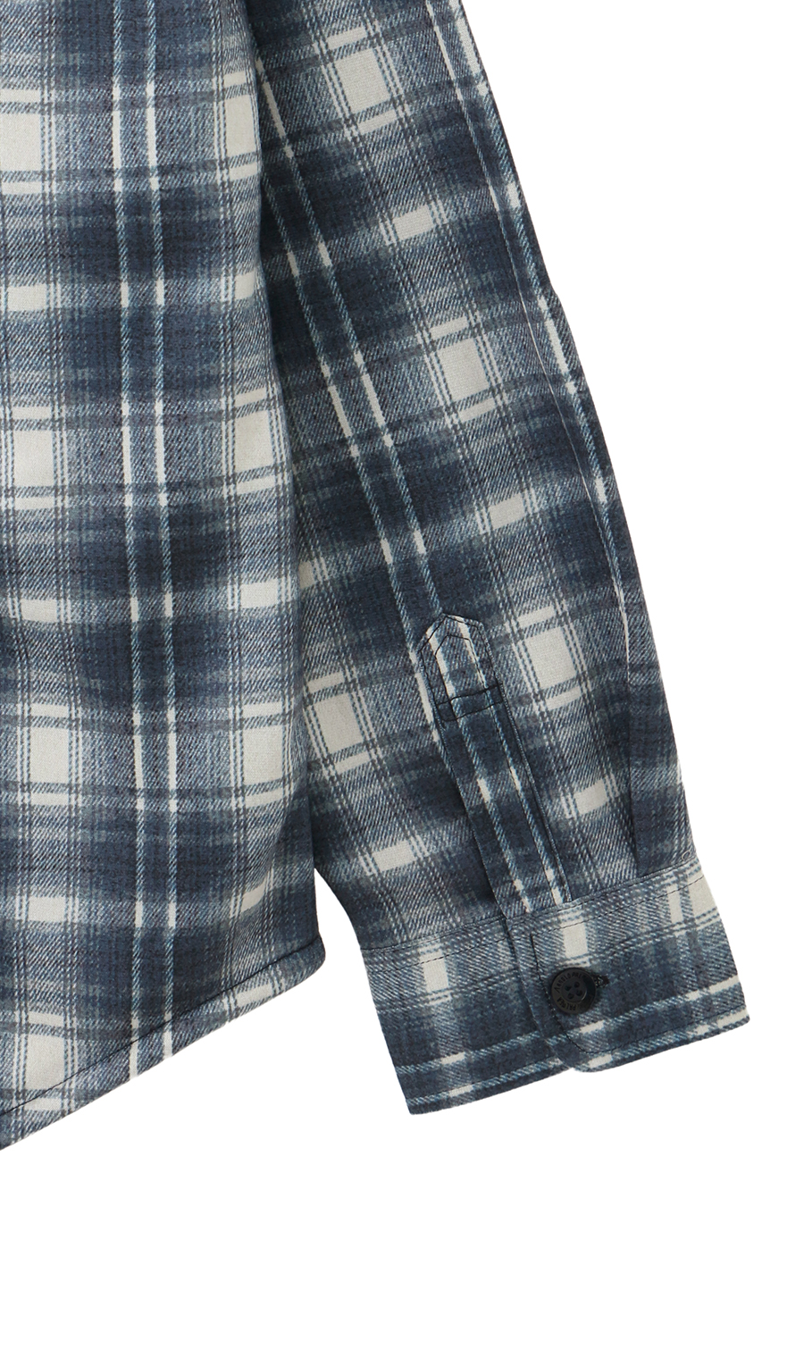 裏フリースチェックシャツ【Arnold Palmer】【長袖】 ネイビー LL