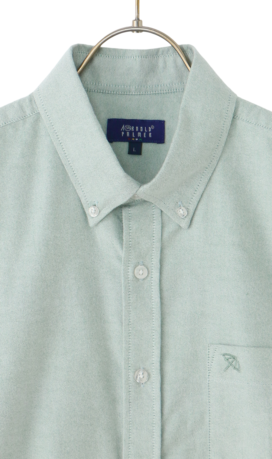 ボタンダウンオックス起毛シャツ【Arnold Palmer】【長袖】 グリーン M