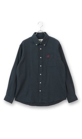 両面起毛ツイルボタンダウンシャツ【BEVERLY HILLS POLO CLUB】