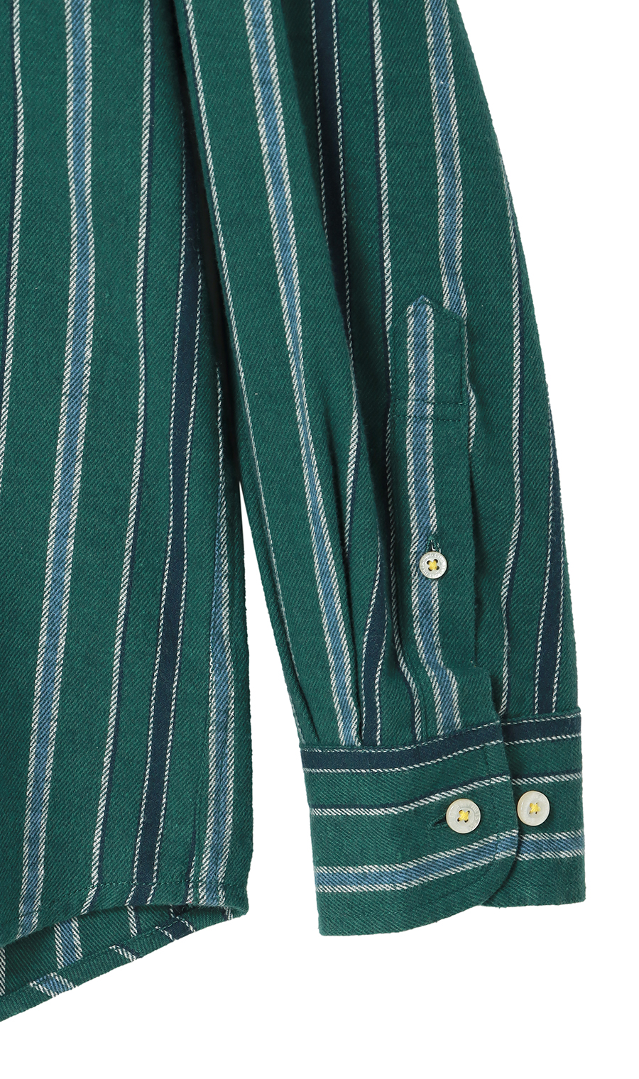 両面起毛ツイルボタンダウンシャツ【BEVERLY HILLS POLO CLUB】 グリーン M