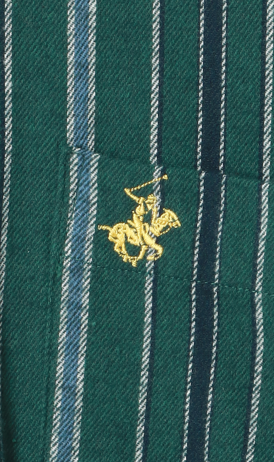 両面起毛ツイルボタンダウンシャツ【BEVERLY HILLS POLO CLUB】 グリーン M