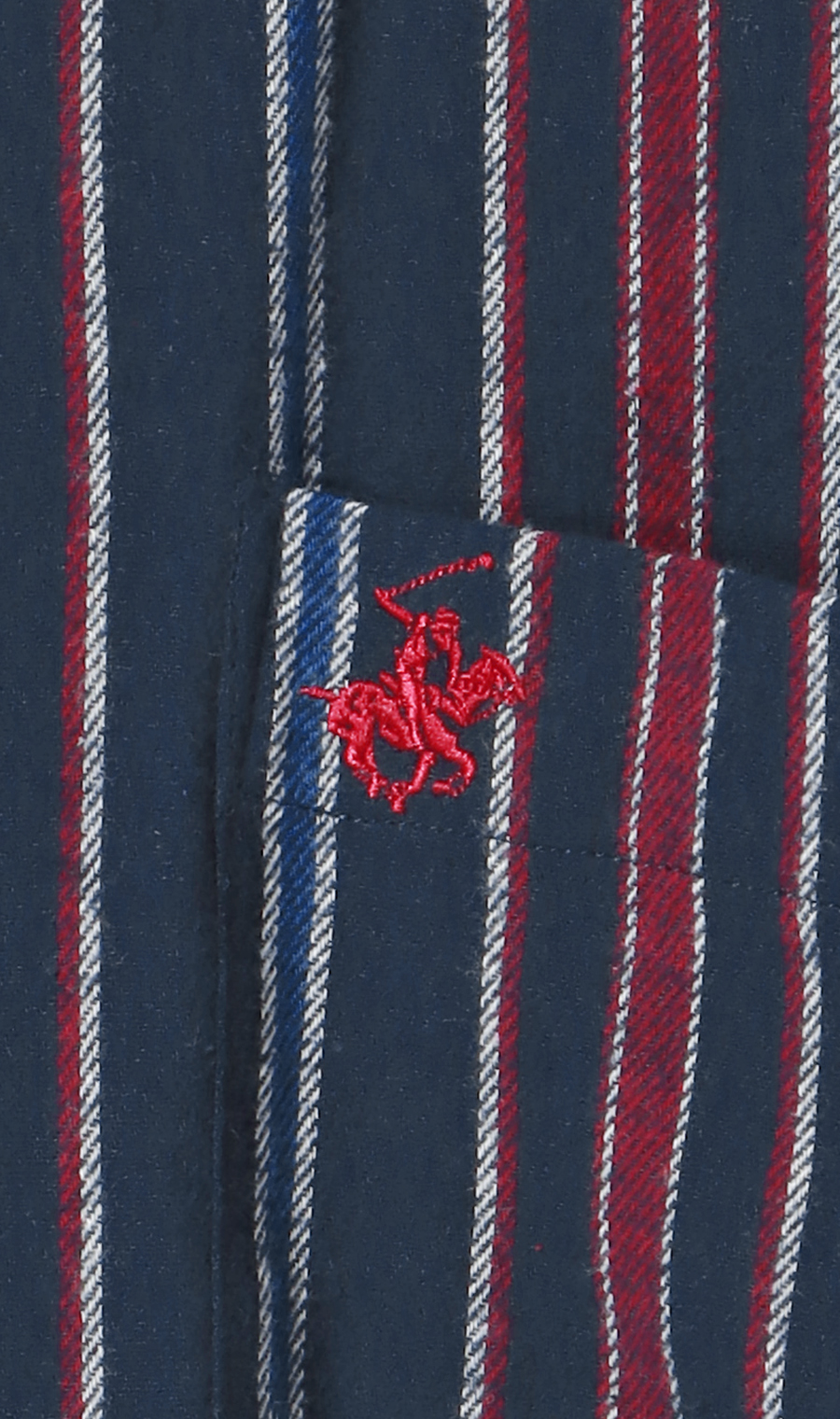 両面起毛ツイルボタンダウンシャツ【BEVERLY HILLS POLO CLUB】 ネイビー M