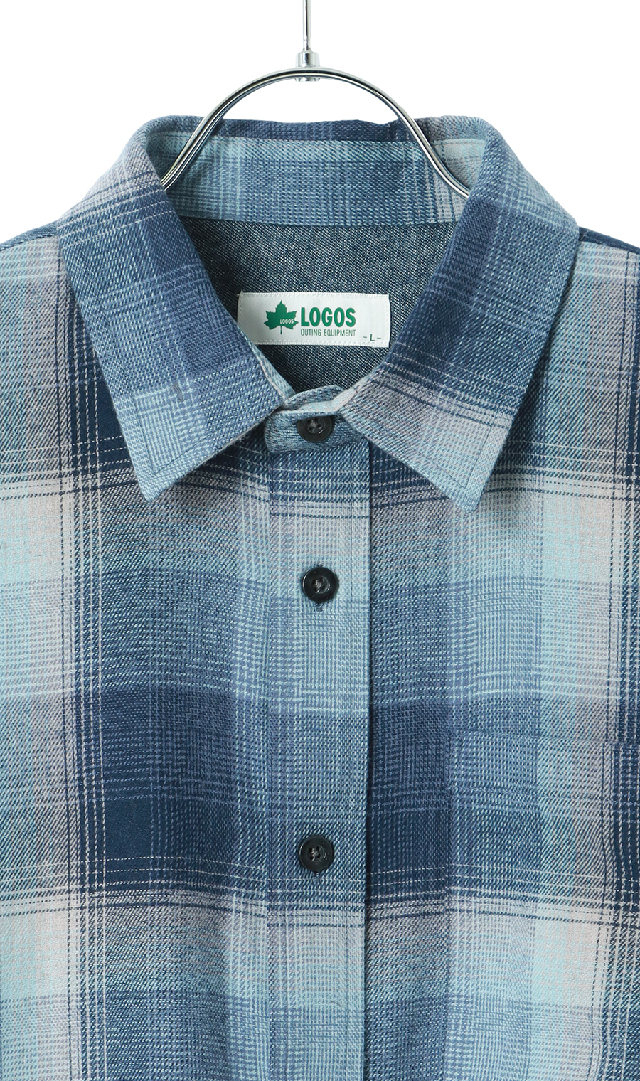 ビエラ起毛チェックシャツ【LOGOS】 ネイビー M