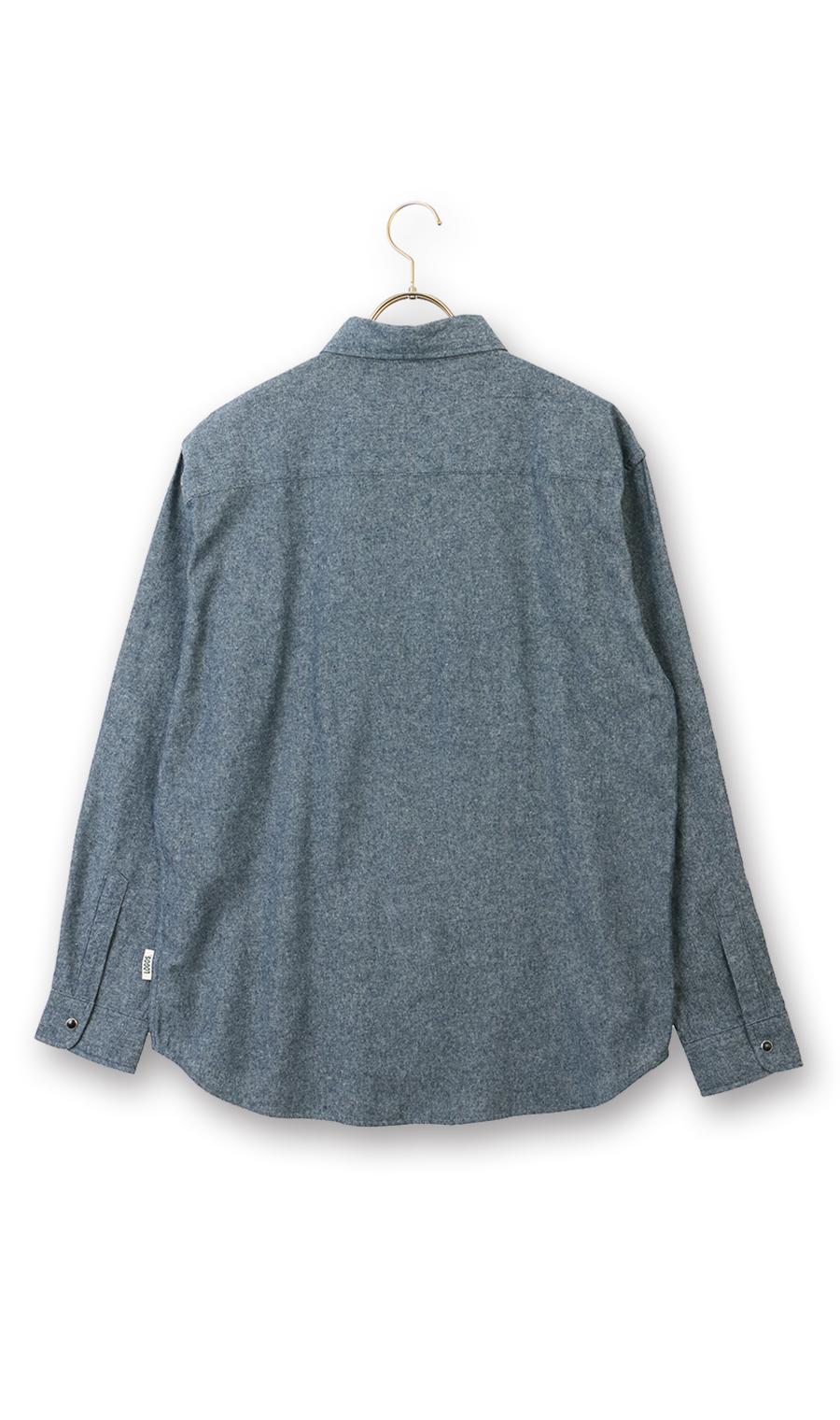 ビエラ起毛ドットボタンシャツ【LOGOS】 ネイビー LL