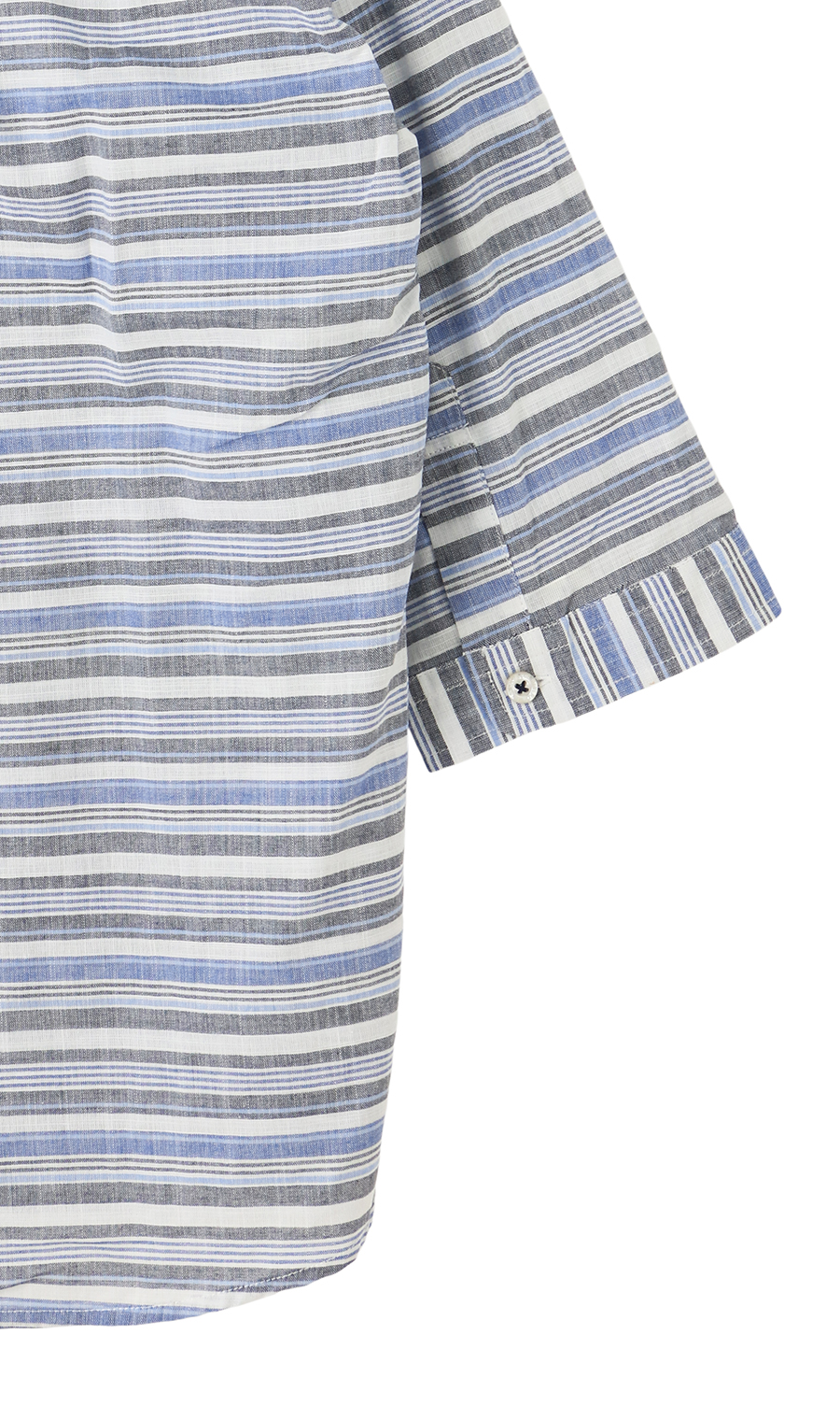 綿スラブレギュラーカラーシャツ【7分袖】【BEVERLY HILLS POLO CLUB】 グレー M