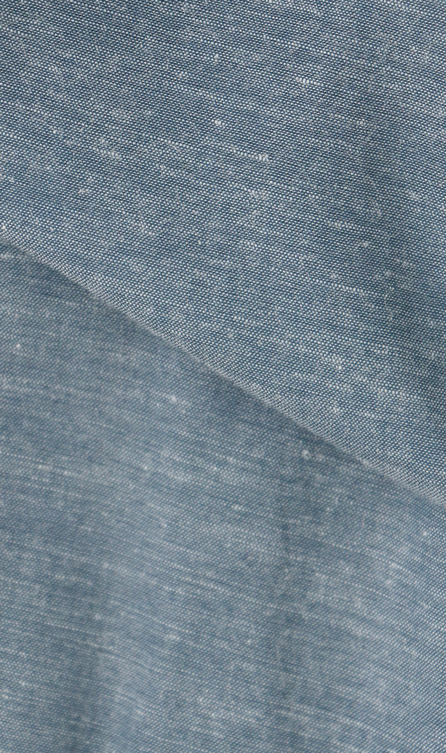 リネンブレンドレギュラーカラーシャツ【BEVERLY HILLS POLO CLUB】 ブルー M