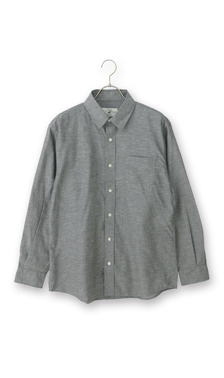 リネンブレンドレギュラーカラーシャツ【BEVERLY HILLS POLO CLUB】