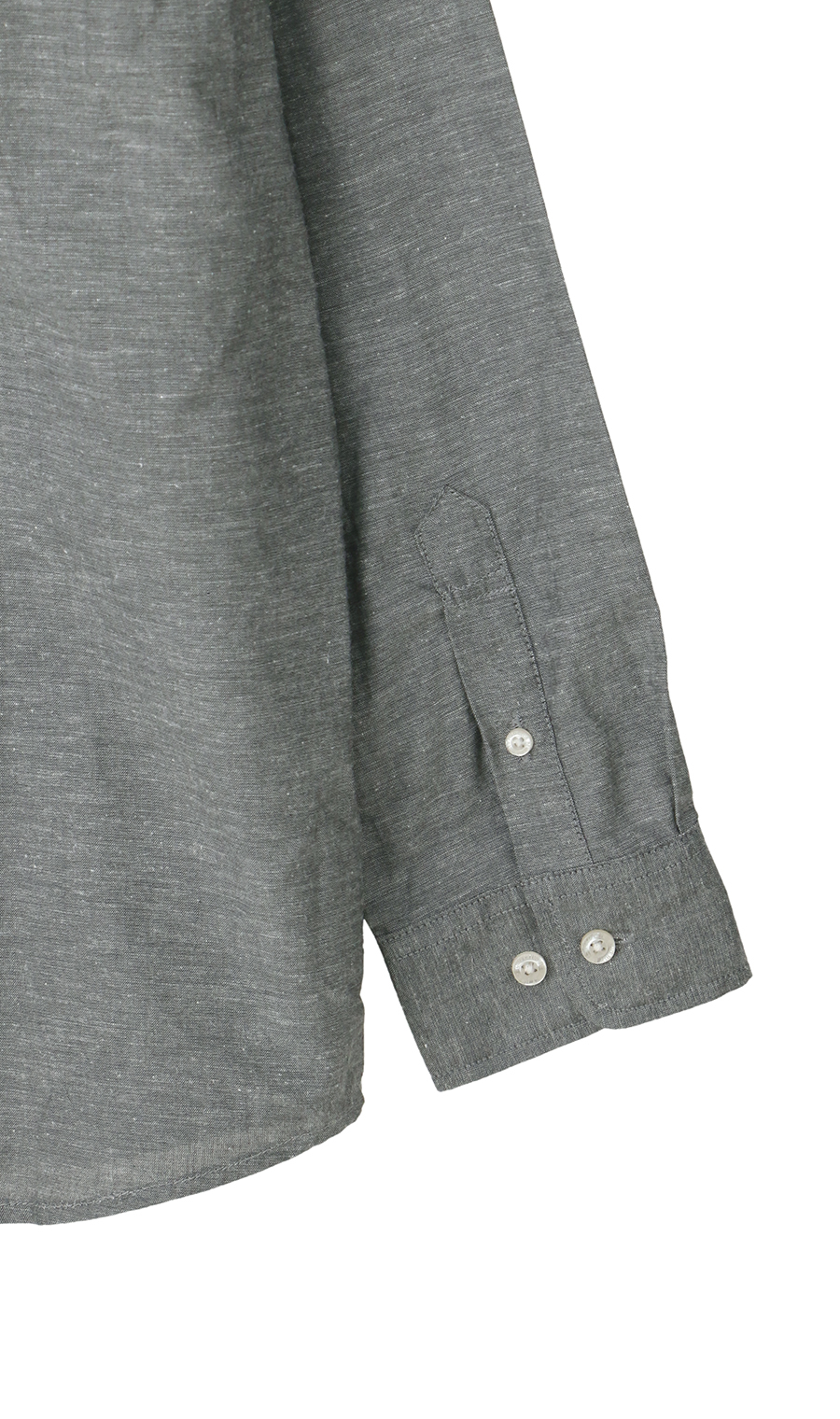 リネンブレンドレギュラーカラーシャツ【BEVERLY HILLS POLO CLUB】 グレー M