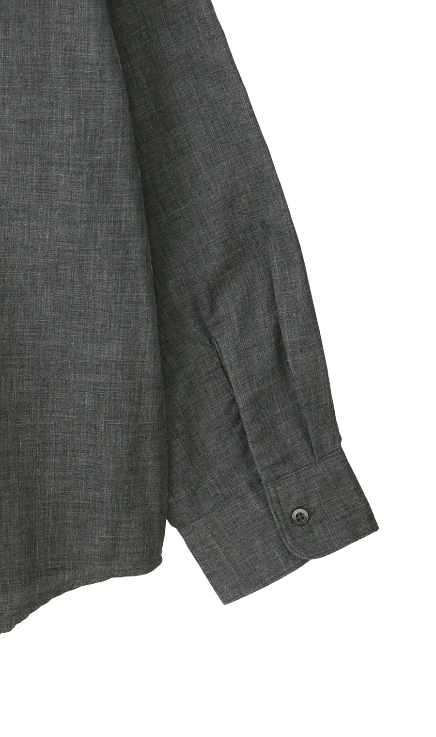 ダブルガーゼデニム調シャツ【LOGOS】 ブラック M