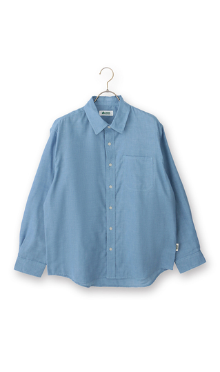 ダブルガーゼデニム調シャツ【LOGOS】