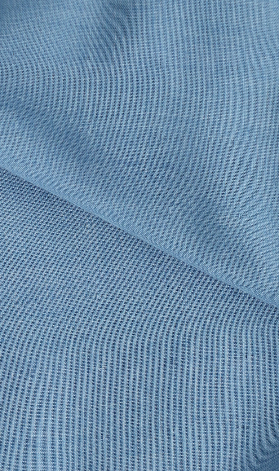 ダブルガーゼデニム調シャツ【LOGOS】 サックス M