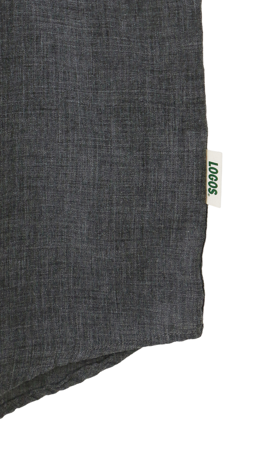 ダブルガーゼデニム調半袖シャツ【LOGOS】 チャコール M