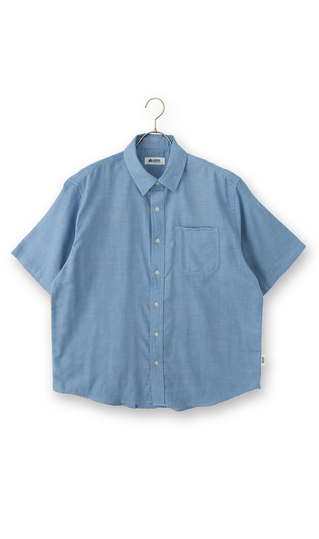 ダブルガーゼデニム調半袖シャツ【LOGOS】