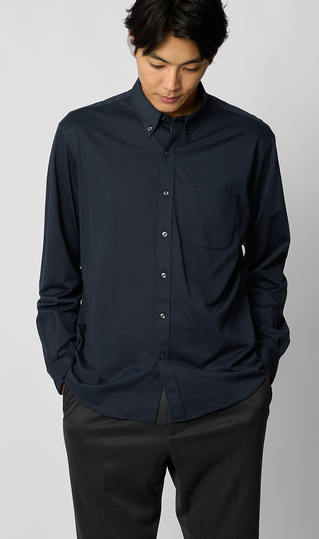 ボタンダウンニットシャツ【長袖】【ALTIMA premium】