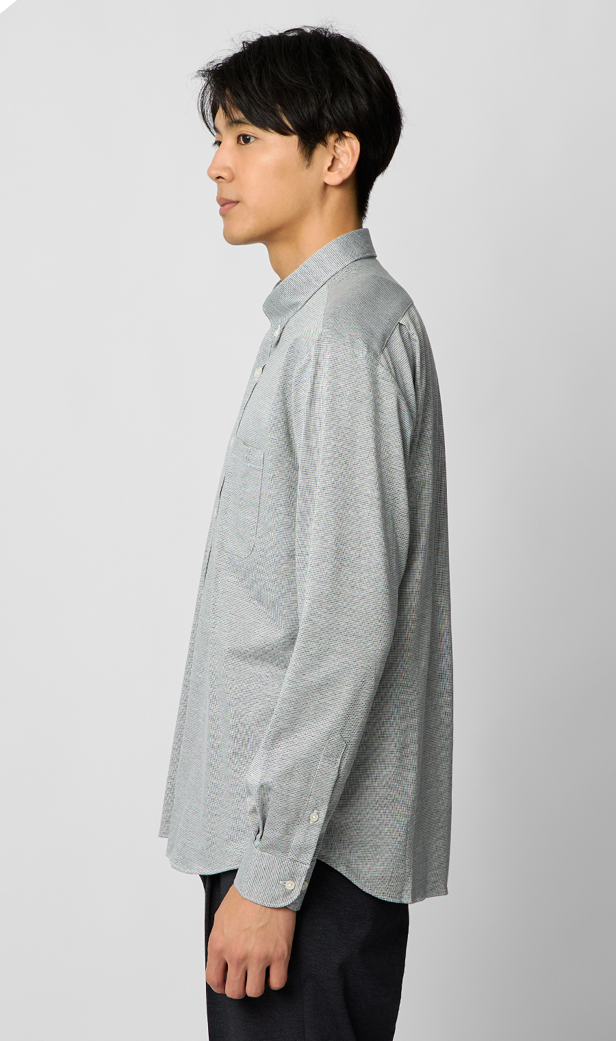 新品・未使用 seya ボタンダウンドレス 比翼ボタン ミッドナイトスカイ □ボタンダウンスタイリッシュワイシャツ【NON IRONMAX】【WEB