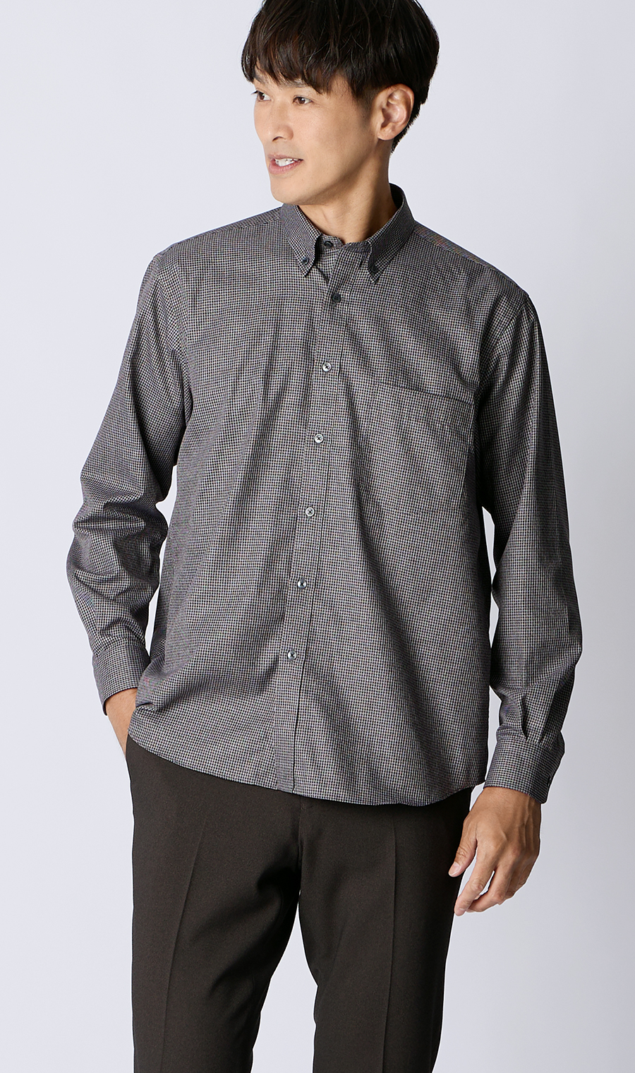 メランジボタンダウンシャツ (ACSH5102-33) | ACTIBIZ | 紳士服