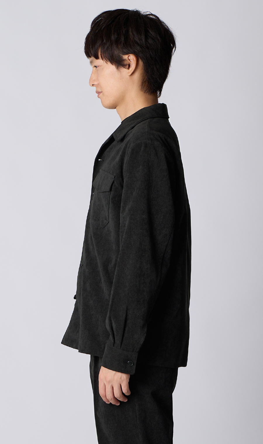 CPOシャツジャケット【コーデュロイ】【セットアップ着用可】 ブラック S