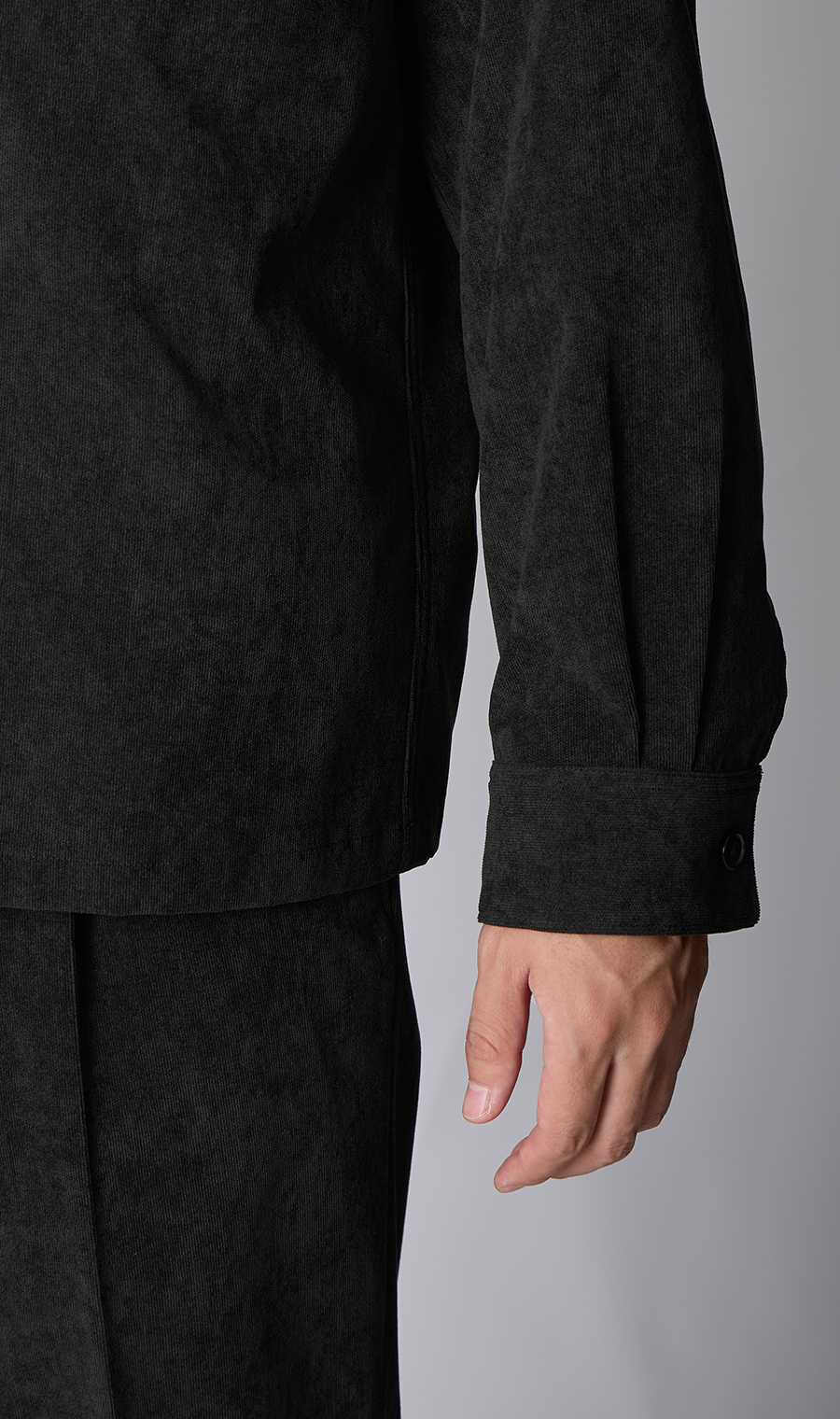 CPOシャツジャケット【コーデュロイ】【セットアップ着用可】 ブラック S