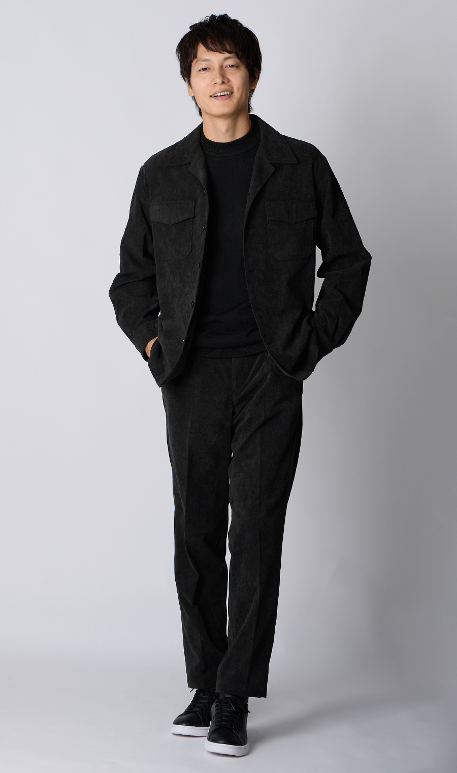 CPOシャツジャケット【コーデュロイ】【セットアップ着用可】 ブラック S