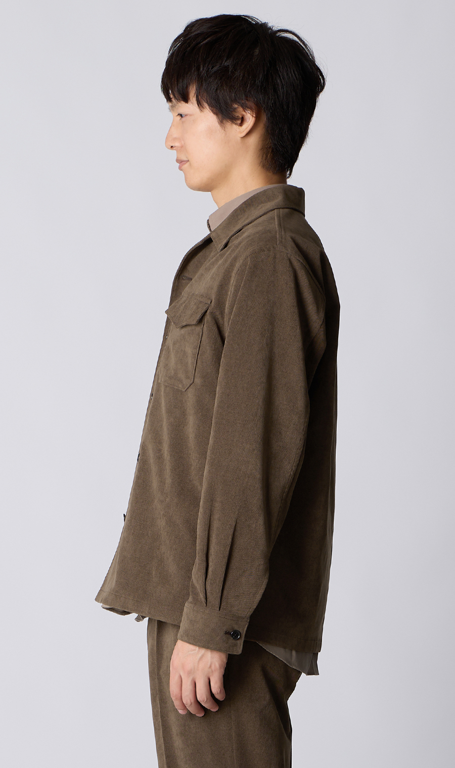 CPOシャツジャケット【コーデュロイ】【セットアップ着用可】 ブラウン S