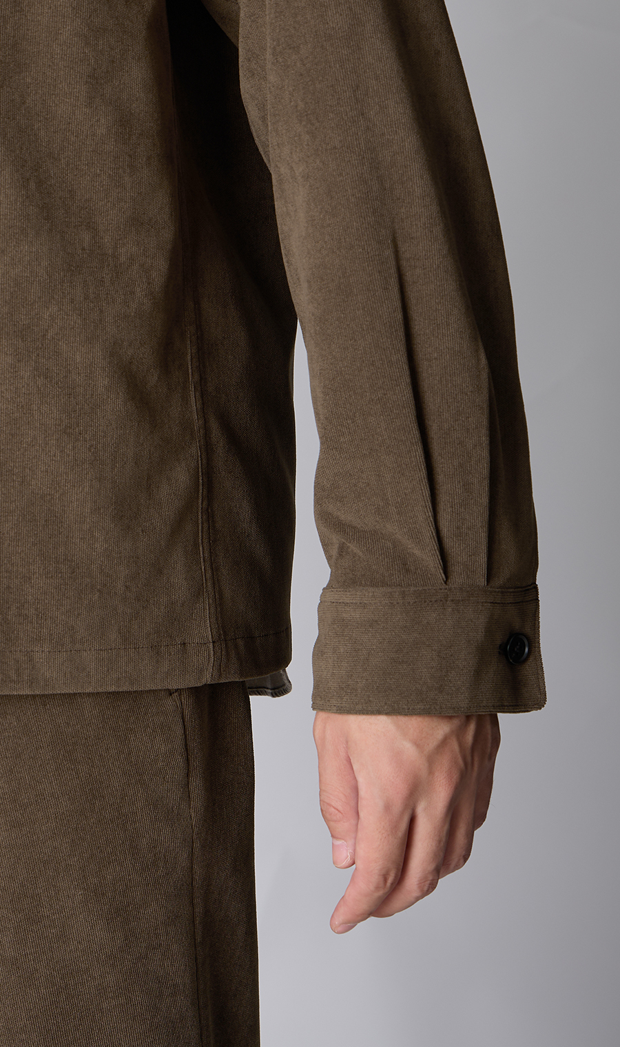 CPOシャツジャケット【コーデュロイ】【セットアップ着用可】 ブラウン S