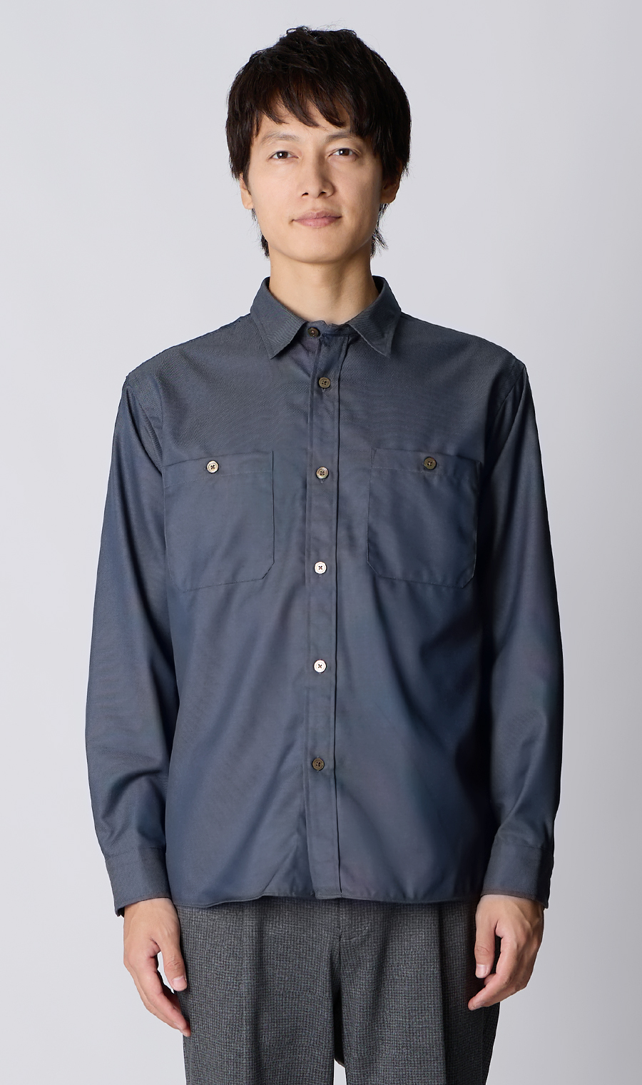 ＣＰＯハオリシャツ【デニムライク】 ネイビー S