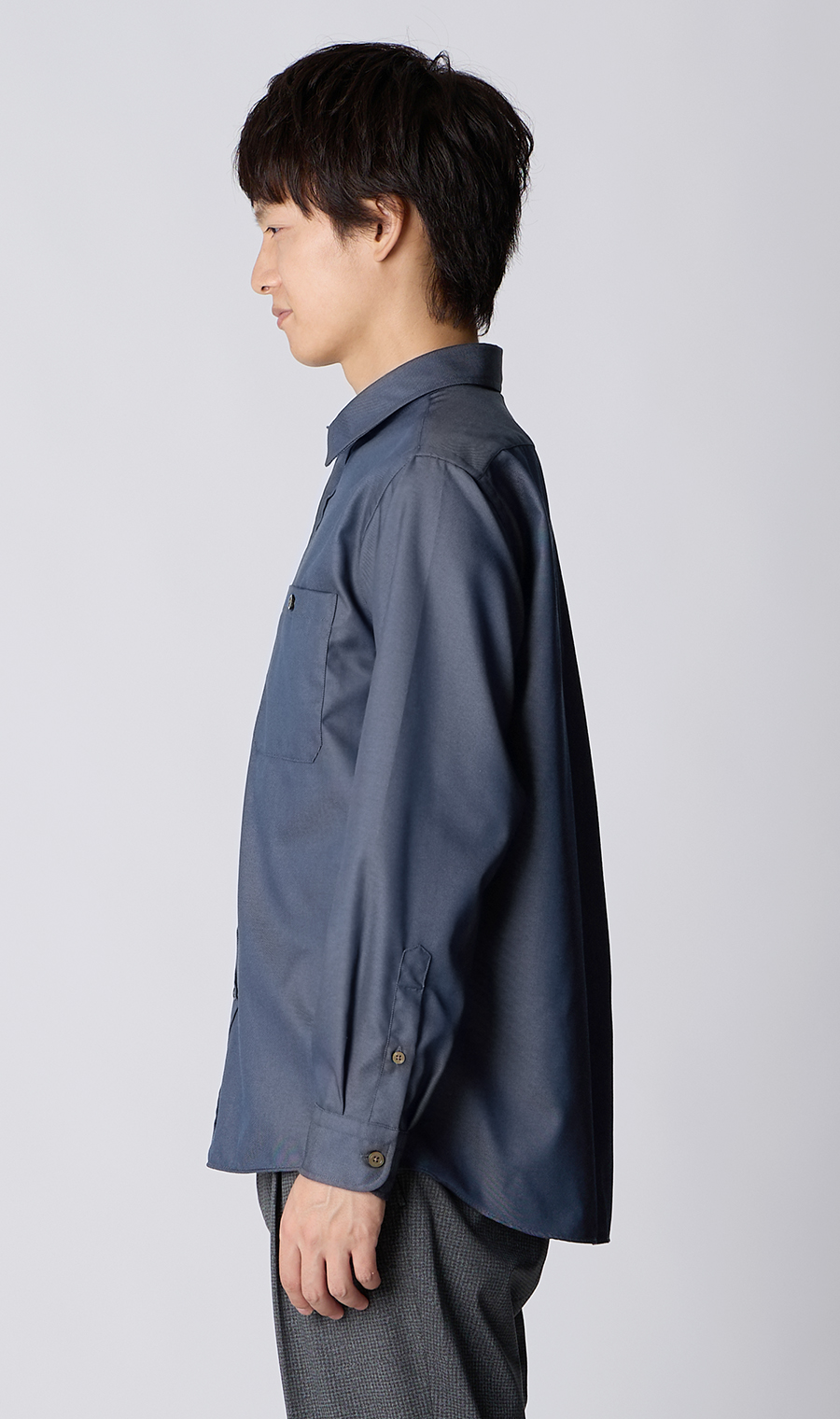 ＣＰＯハオリシャツ【デニムライク】 ネイビー S